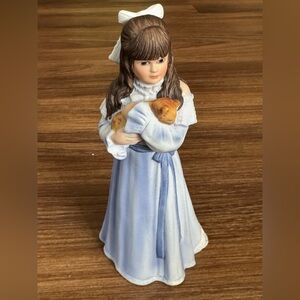 Girl and Kitten Figurine 1st Annual '90/91 Sandra Kuck Collector's Club #398